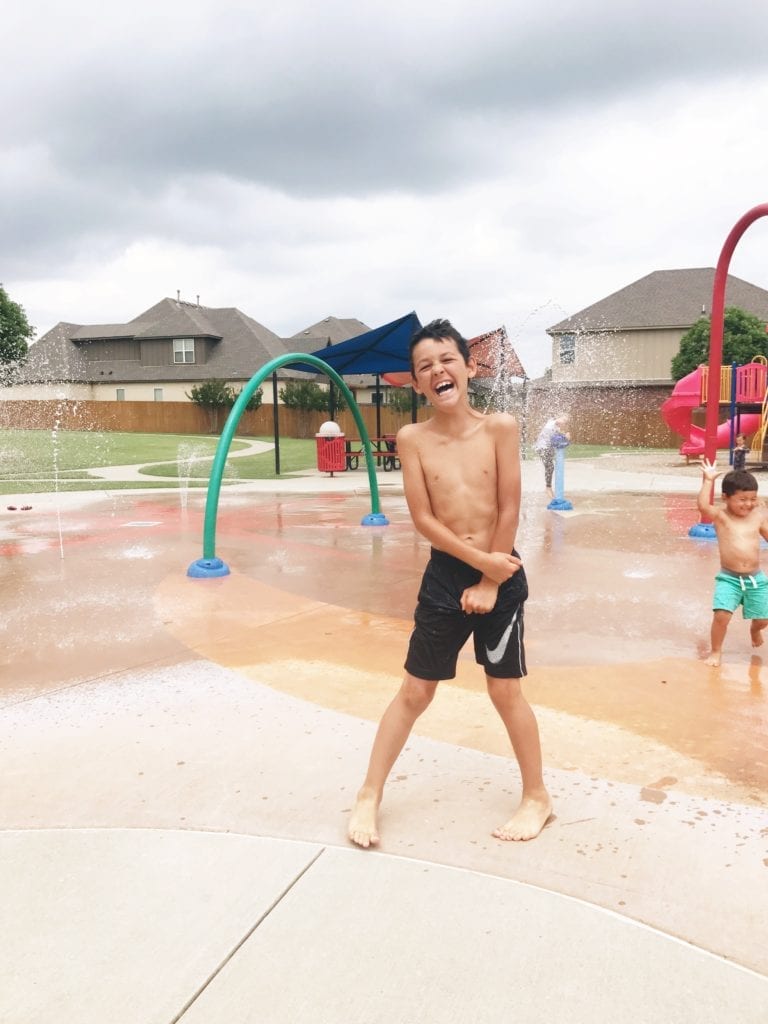 Summer is here! Splash pad, water play, summer fun